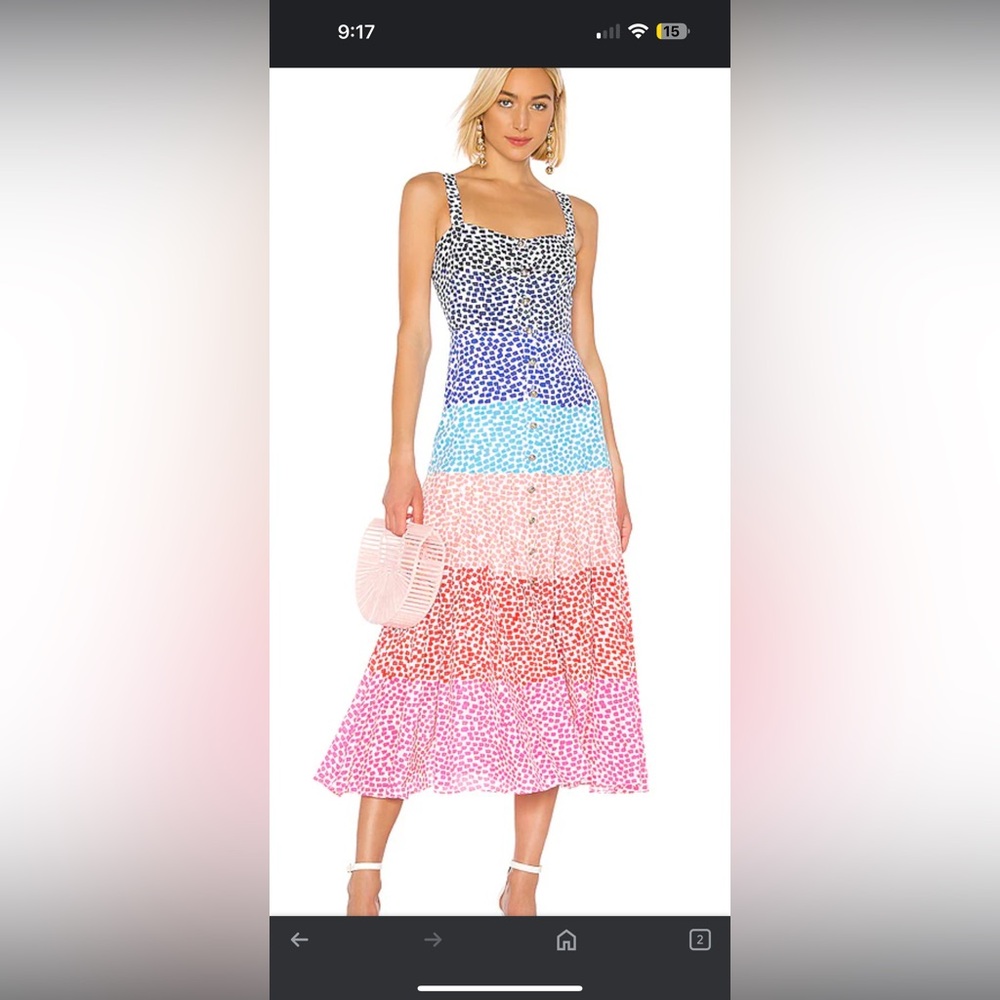 Philosophy Brushstroke Rainbow maxi dress